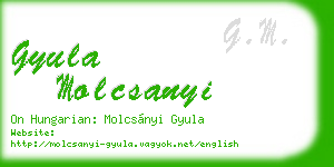 gyula molcsanyi business card